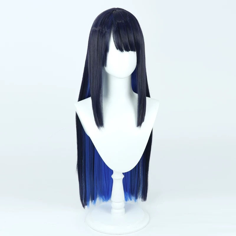Cosplay Wigs Saori Joumae Dual Dark Blue Wigs Blue Archive