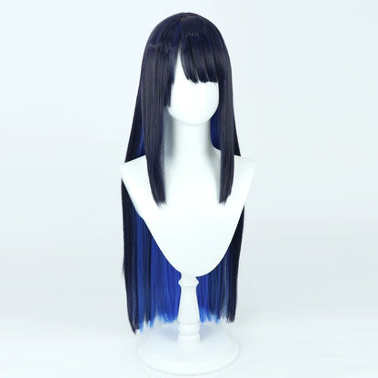 Cosplay Wigs Saori Joumae Dual Dark Blue Wigs Blue Archive
