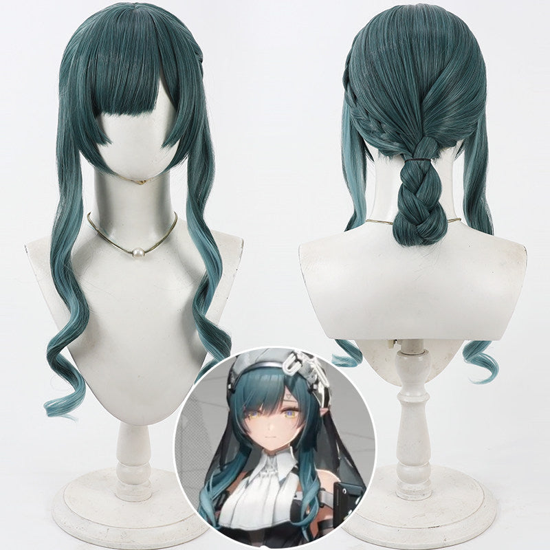 Cosplay Wigs Serafina Xaihi Green Updo Wigs Arknights: Endfield