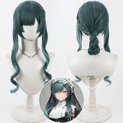 Cosplay Wigs Serafina Xaihi Green Updo Wigs Arknights: Endfield