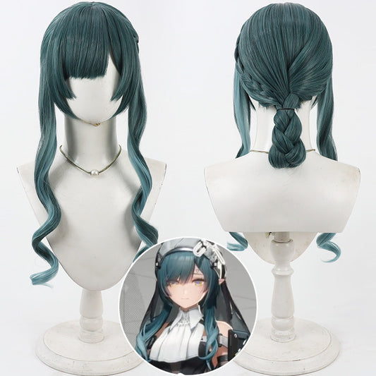 Cosplay Wigs Serafina Xaihi Green Updo Wigs Arknights: Endfield