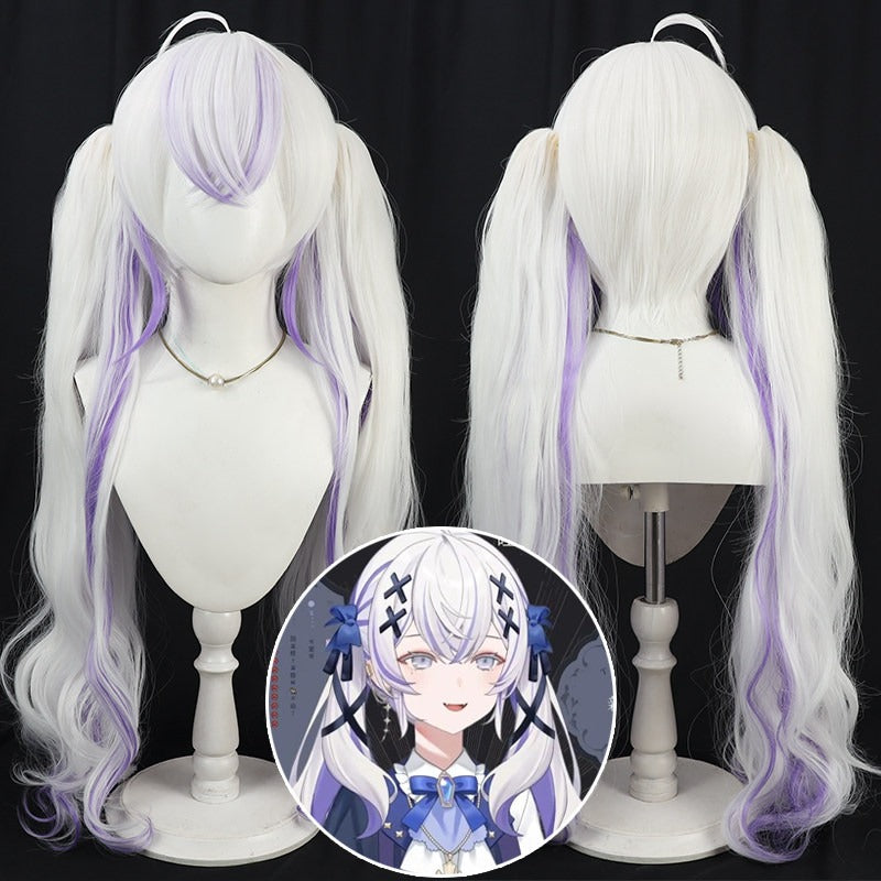 Cosplay Wigs Seren Azuma Halloween Costumes Silver Wigs Blanche Fleur VTuber