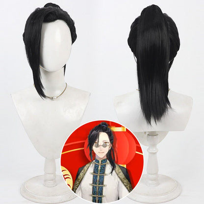 Cosplay Wigs Sherin Burgundy NIJISANJI VTuber Black Wigs