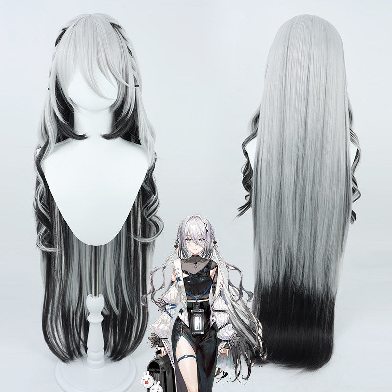 Cosplay Wigs Sophia Valentine Grey White Mixed Hair NIJISANJI VTuber