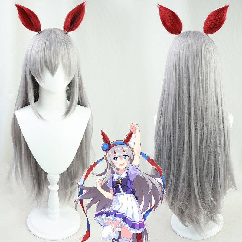 Cosplay Wigs Tamamo Cross Pretty Derby Wavy Hair Matching Tail