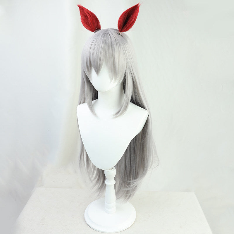 Cosplay Wigs Tamamo Cross Pretty Derby Wavy Hair Matching Tail