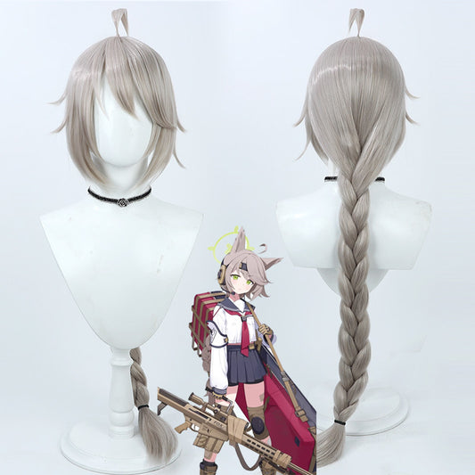 Cosplay Wigs Tenjin'yama Otogi Aoi Fox Squad Sailor Uniform Blue Archive