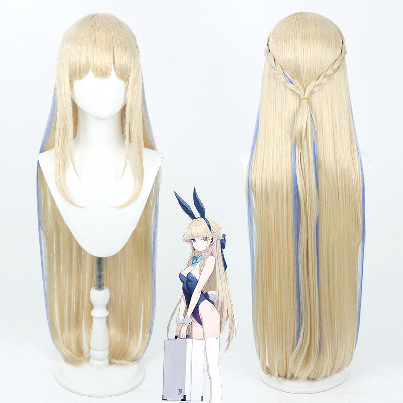 Cosplay Wigs Toki Asuma Bunny Girl Highlight Straight Wigs Blue Archive