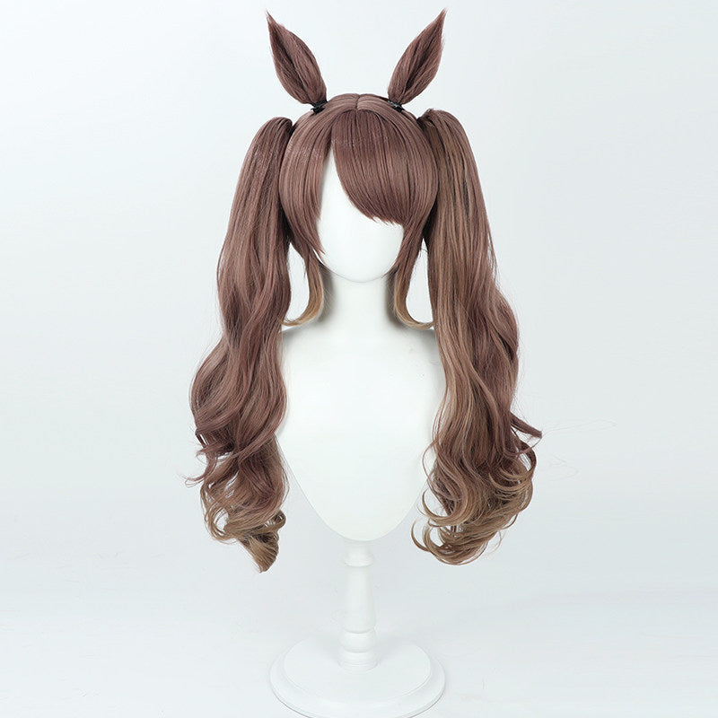 Cosplay Wigs Tosen Jordan Pretty Derby Brown Double Ponytail Wigs