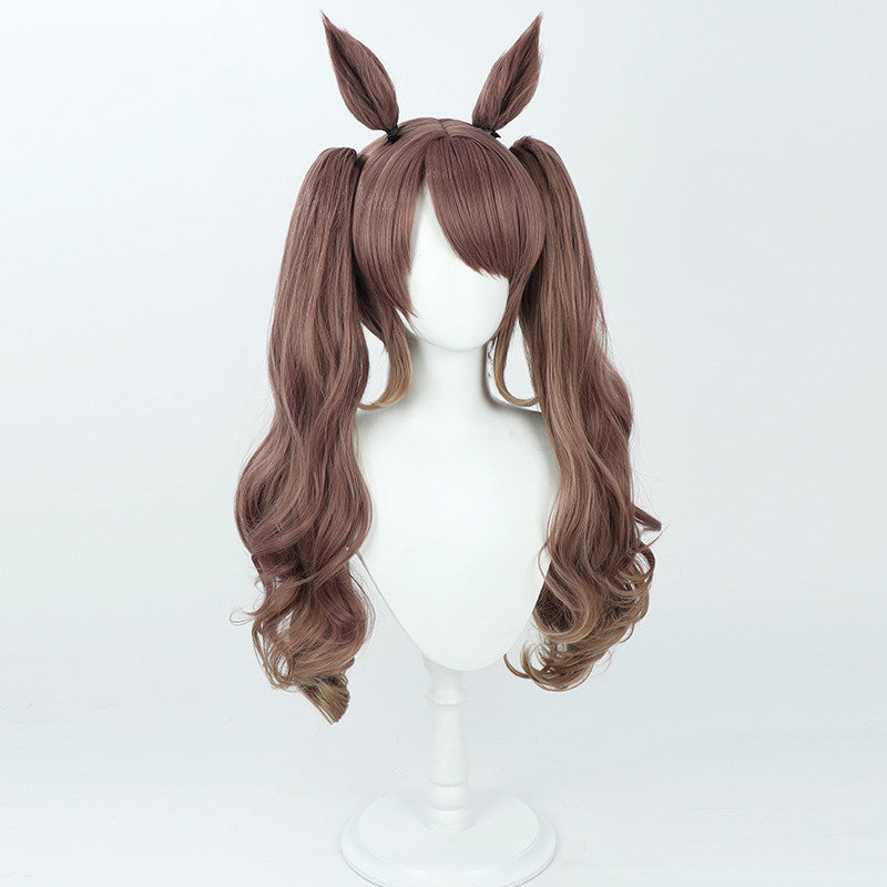 Cosplay Wigs Tosen Jordan Pretty Derby Brown Double Ponytail Wigs