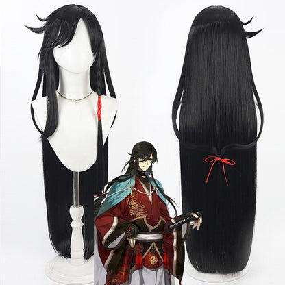 Cosplay Wigs Touken Ranbu Online Anime Izuminokami Kanesada Black Wigs