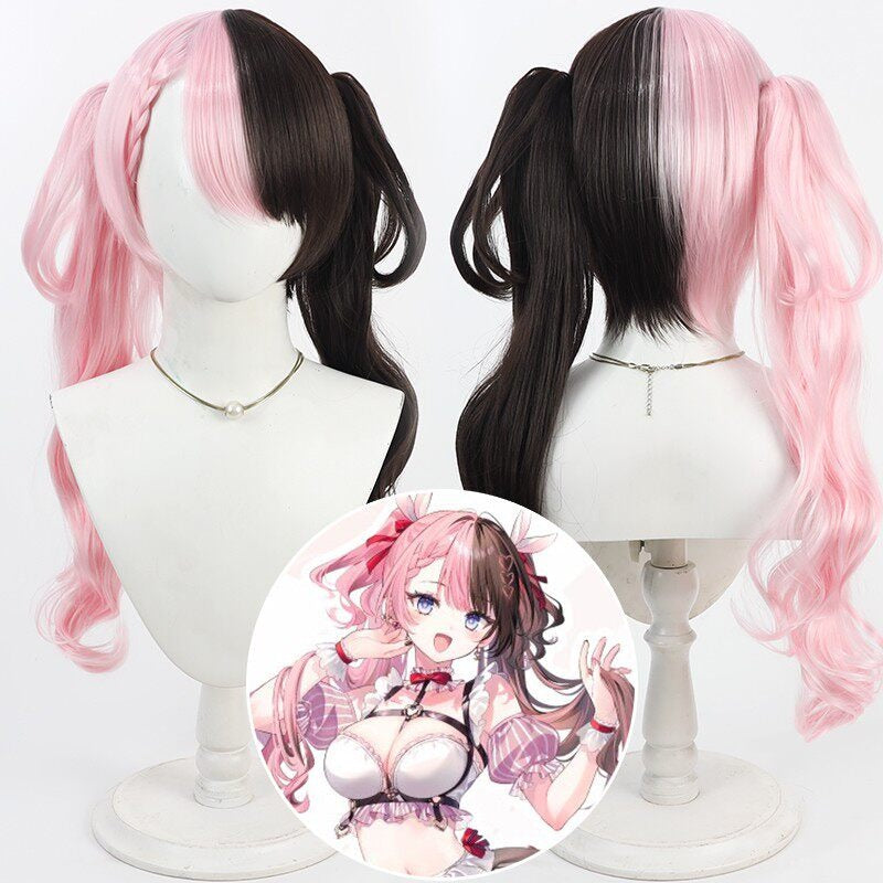 Cosplay Wigs VSPO! VTuber Hinano Tachibana Two Tone Ponytail Wigs