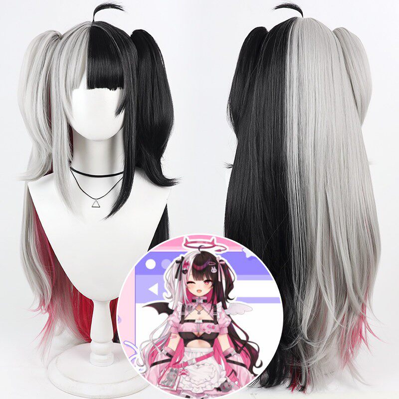 Cosplay Wigs Yorumi Rena NIJISANJI VTuber Maid Two Tone Wigs
