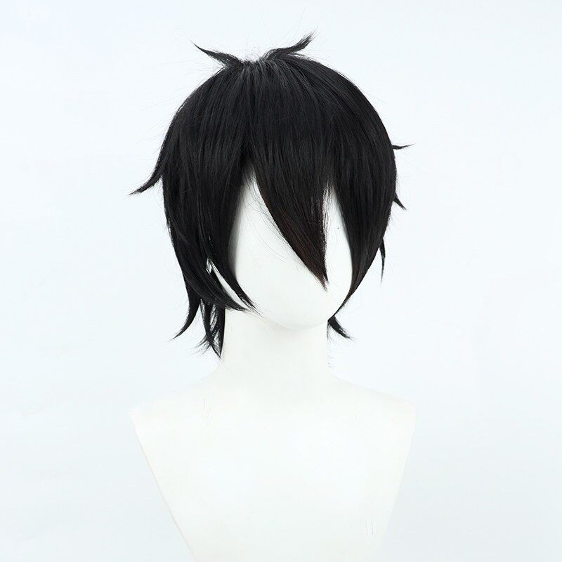 Cosplay Wigs Yumeoi Kakeru NIJISANJI VTuber Black Wig