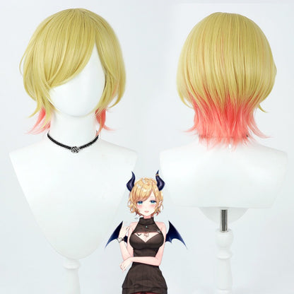 Cosplay Wigs Yuzuki Choco Gold Gradient Wigs Hololive 2nd Gen VTuber