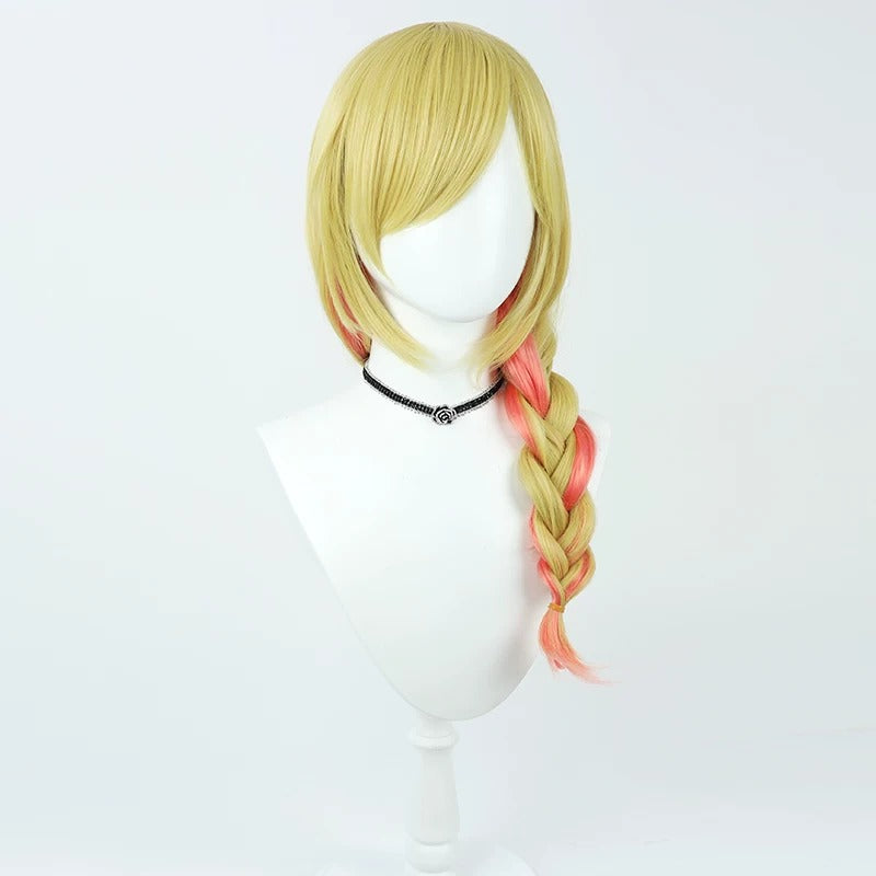 Cosplay Wigs Yuzuki Choco Gold Gradient Wigs Hololive 2nd Gen VTuber