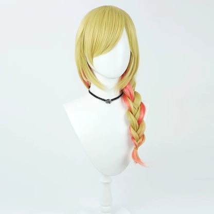 Cosplay Wigs Yuzuki Choco Gold Gradient Wigs Hololive 2nd Gen VTuber