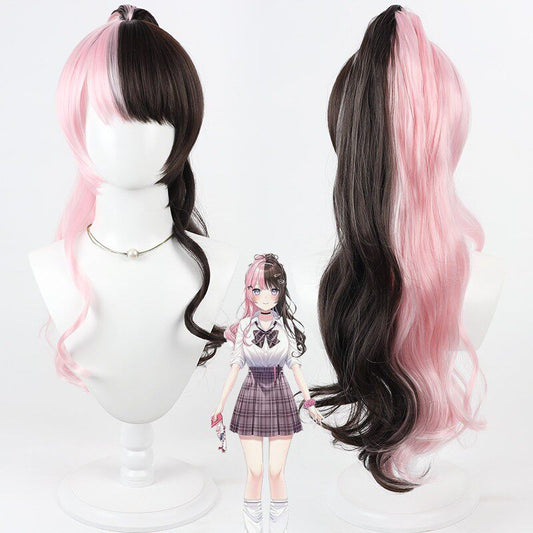 Cosplay Wigss Tachibana Hinano VSPO! VTuber Split Ponytail Two Tone Wigs
