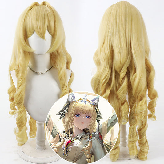 Crown Cosplay Wigs Goddess of Victory: Nikke Golden Spiral Curly Wigs