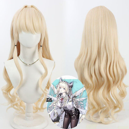 Crown Cosplay Wigs Yellow Curly Wigs Goddess of Victory: Nikke