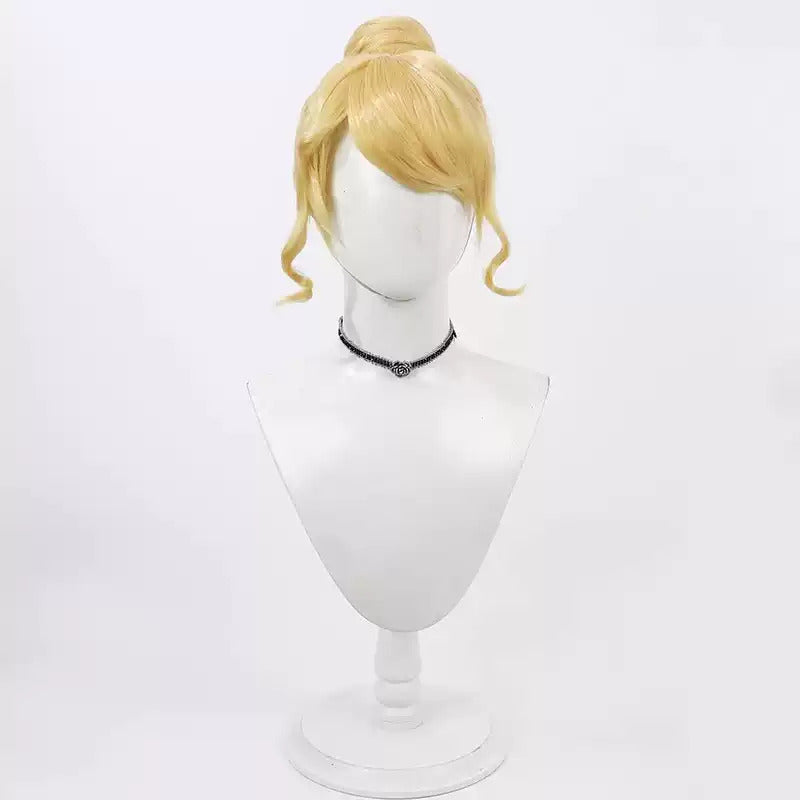 Disney Cinderella Cosplay Wigss Golden, single piece bun