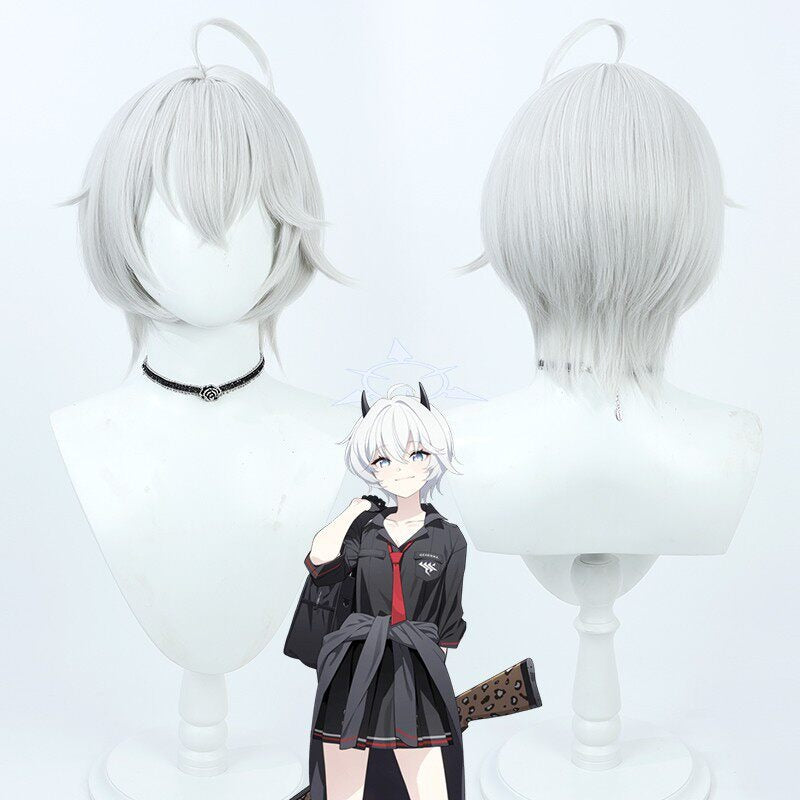 Erika Hatami Cosplay Wigs Blue Archive Silver Wigs Aris Studio