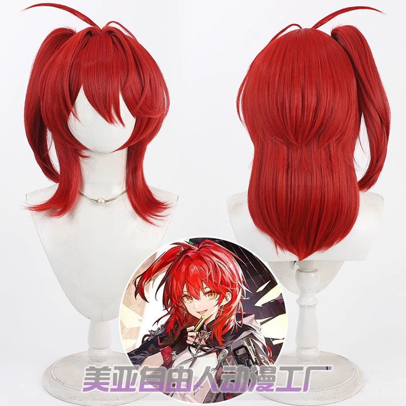 Exusiai the New Covenant Cosplay Wigs Red Wigs Arknights