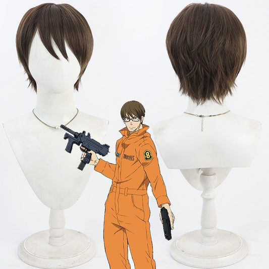 Fire Force Cosplay Wigs Takehisa Hinawa Brown Wigs