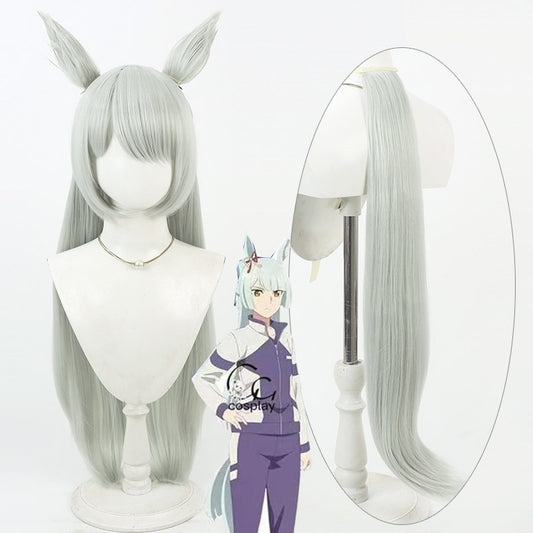 Fujimasa March Cosplay Wigs Mint Green Ears Tail Umamusume:Pretty Derby