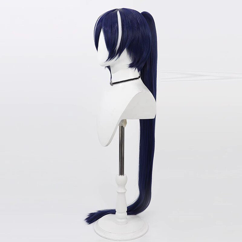 Game Cosplay Wigs Boschi Arenas Split Ponytail Wigs Devil Butler with Black Cat