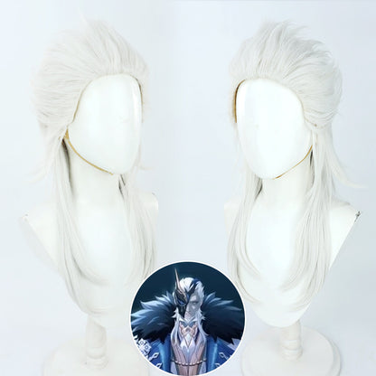 Game Cosplay Wigs Pierro the Jester Silver Wigs Genshin Impact