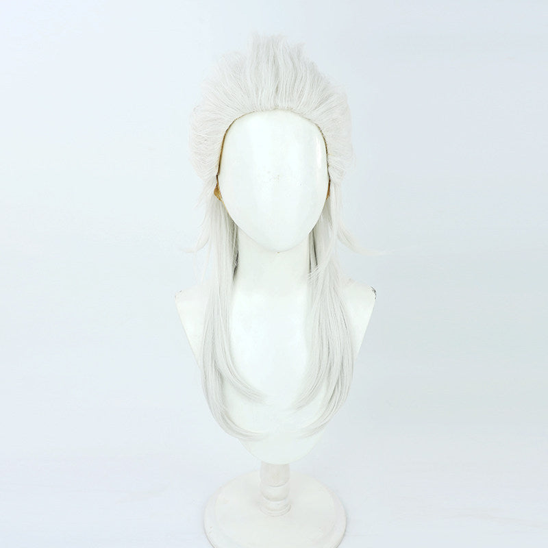 Game Cosplay Wigs Pierro the Jester Silver Wigs Genshin Impact