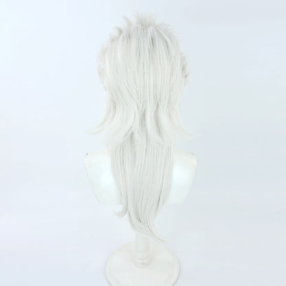 Game Cosplay Wigs Pierro the Jester Silver Wigs Genshin Impact