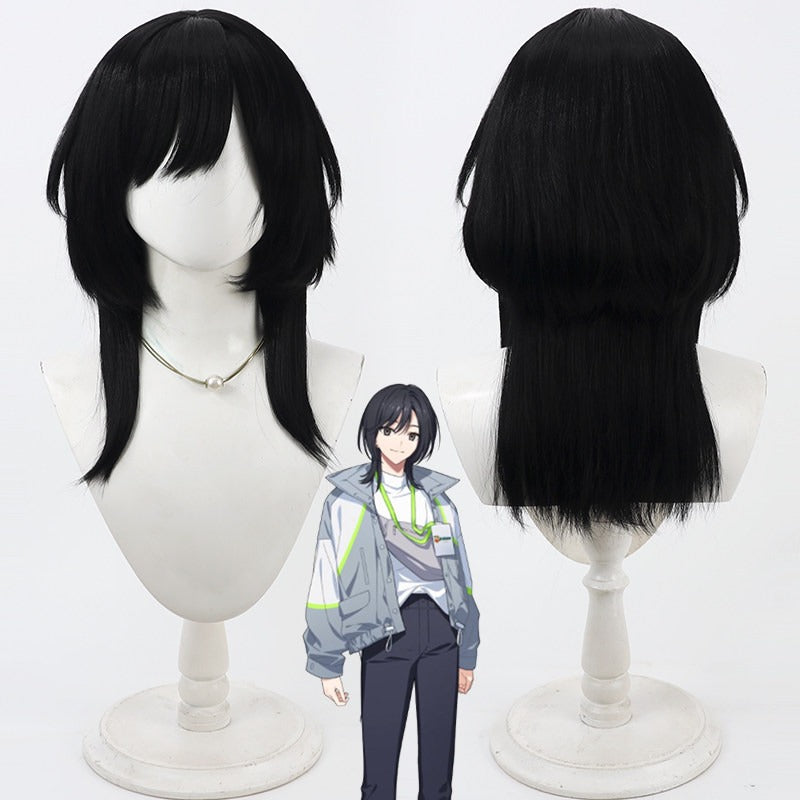 Games 18TRIP Cosplay Wigs Momiji Hamasaki Black Wigs