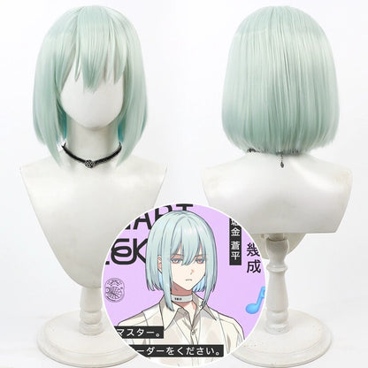 Games Cosplay Wigs 18TRIP Kinari Azekawa Blue Gradient Bob Wigs