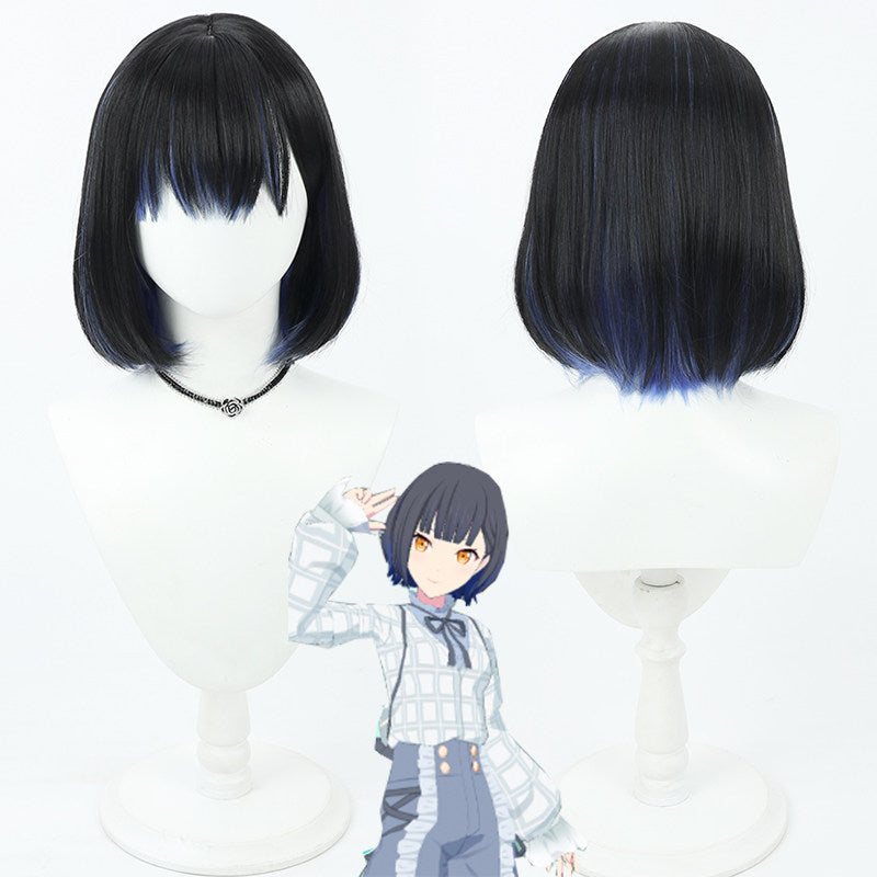 Games Cosplay Wigs An Shiraishi Black Gradient Short Hair PJSK