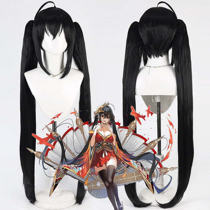 Games Cosplay Wigs Azur Lane Taihou Black Wigs