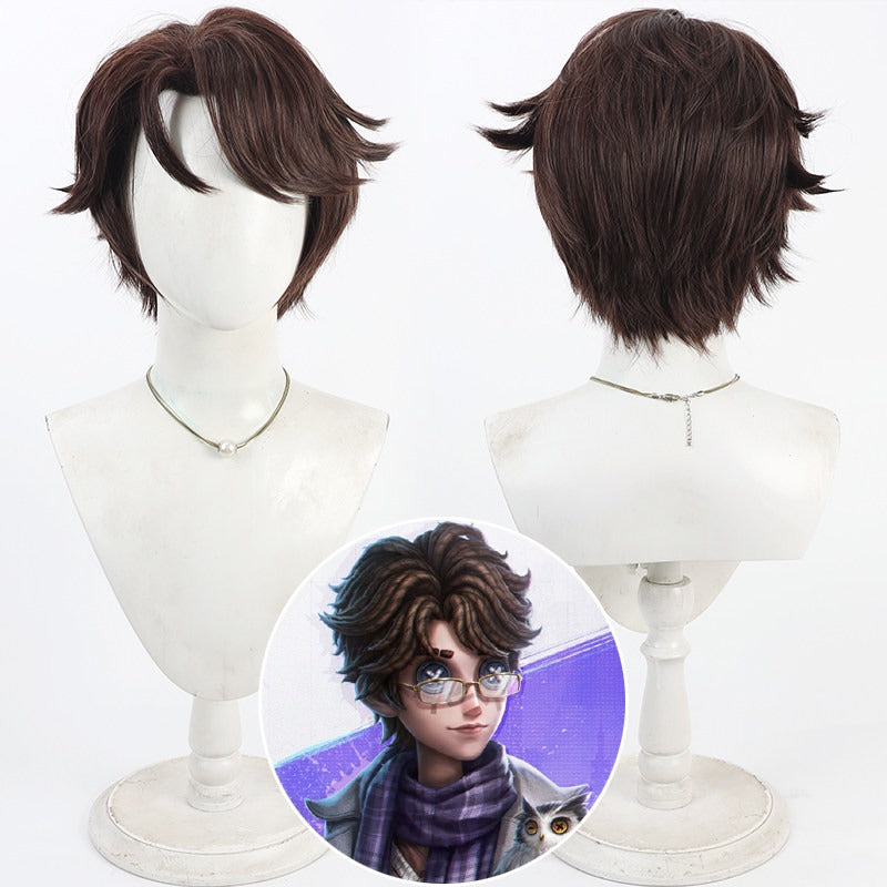 Games Cosplay Wigs BLK Team Eli Clark Brown Wigs Identity V