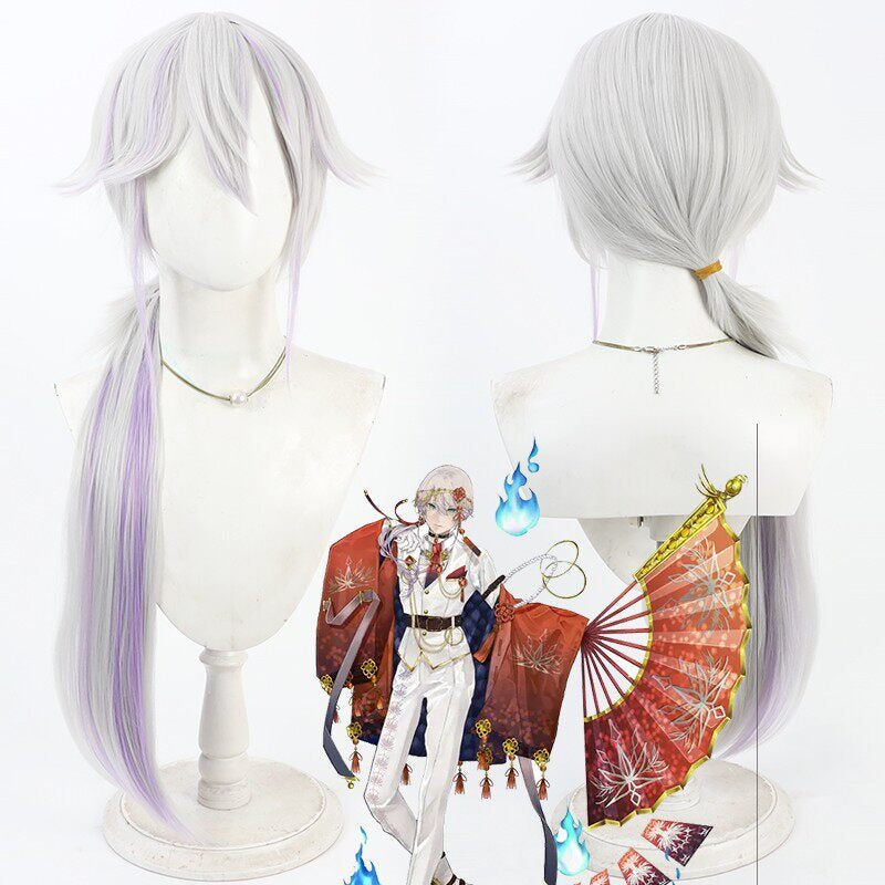 Games Cosplay Wigs COMbat Providence AnalysiS System Ura Onigashiki Silver Wigs