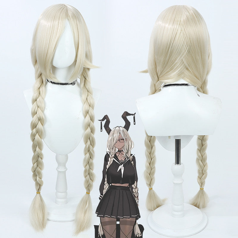 Games Cosplay Wigs IJN Owari Off White Wigs Azur Lane