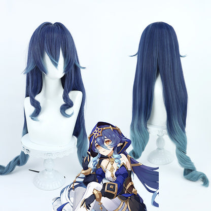 Games Cosplay Wigs Layla Gradient Curly Wigs Genshin Impact