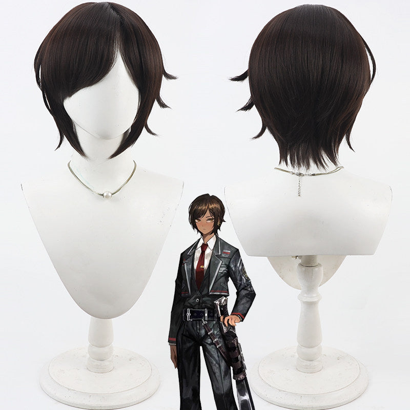 Games Cosplay Wigs Limbus Company Outis Brown Short Wigs