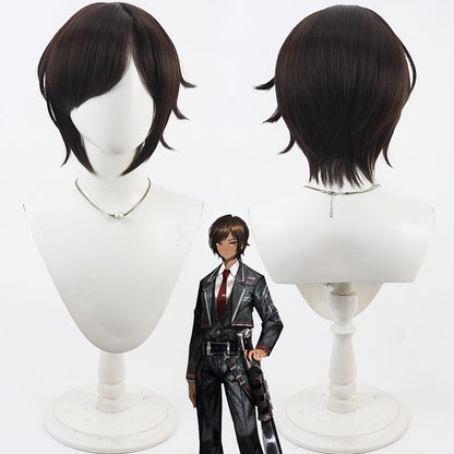Games Cosplay Wigs Limbus Company Outis Brown Short Wigs