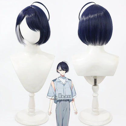 Games Cosplay Wigs Muneuji Kaguya Deep Blue Wigs 18TRIP