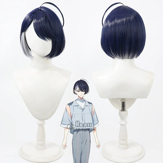 Games Cosplay Wigs Muneuji Kaguya Deep Blue Wigs 18TRIP