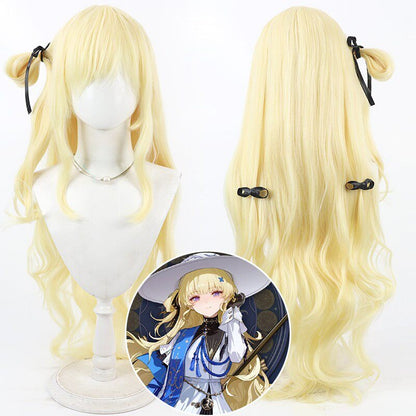 Games Cosplay Wigs Phoebe Wuthering Waves Yellow Wig