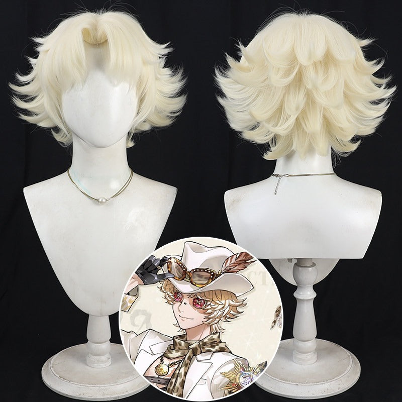Games Cosplay Wigs Ronald Dazzling Lone Wolf Identity V Yellow Wigs