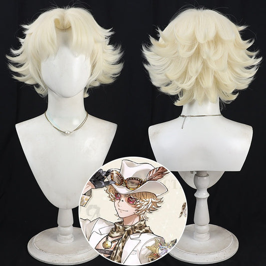 Games Cosplay Wigs Ronald Dazzling Lone Wolf Identity V Yellow Wigs