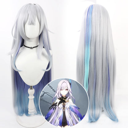 Games Cosplay Wigs Skirk Silver Grey Wigs Genshin Impact