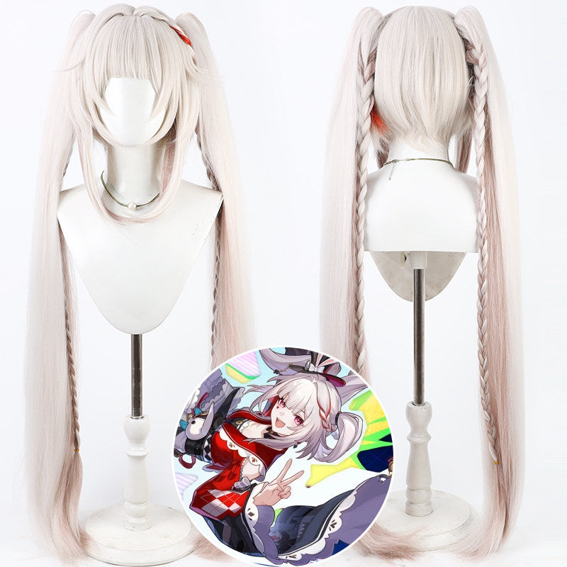Games Cosplay Wigs Sparkle Off-white Wigs Honkai: Star Rail